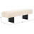 Trudie Faux Shearling Upholstered Solid Rubberwood Bench -313535319