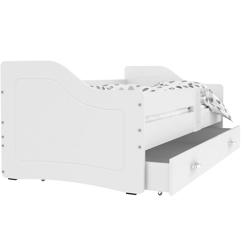 Rosser Cabin Bed with Storage Included, White/White, European Toddler (80 x 180 cm)