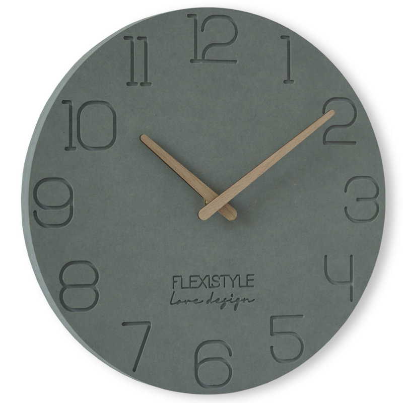 Eko Solid Wood Wall Clock, Grey