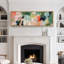 «Mid Century Shape Colorful Abstraction Vibrant», reproduction d'art sur toile-111376732-98041899