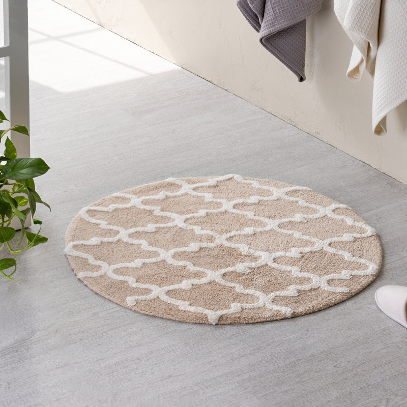 Tapis pour salle de bain 100% coton Mulnix, Beige
