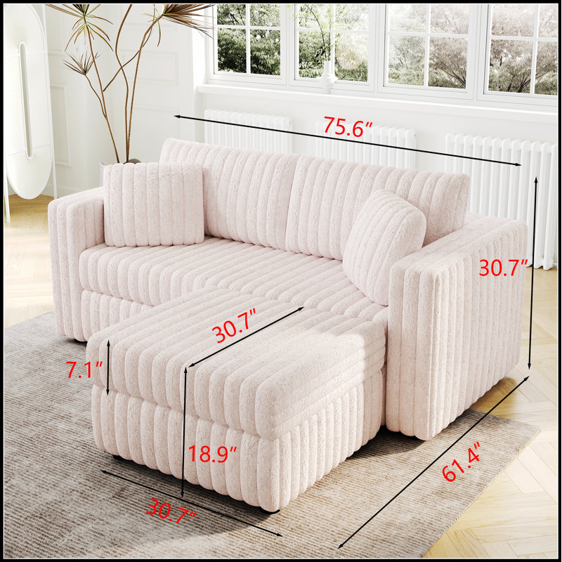 Canapé modulaire pour 2 personnes avec levage hydraulique, confortable et élégant, qui s'adapte à tous les repose-pieds