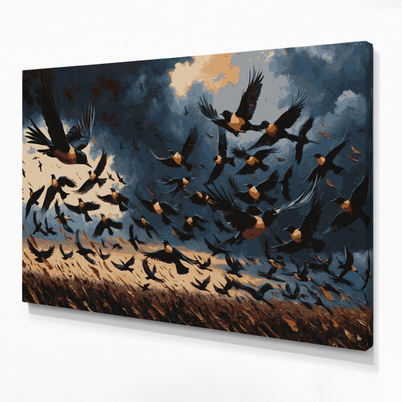 «Birds Red», H 11 po x l 14 po