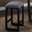 Tabouret de comptoir avec siège rembourré gris - Siège de chambre rustique sans dossier et chaise