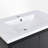 Comptoir de meuble-lavabo simple 30 po blanc avec lavabo et trou de robinet simple