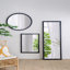 Miroir mural 32 "avec cadre perlé en métal, miroir mural