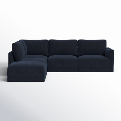 Deirdre Velvet L-Shaped Sectional Reversible