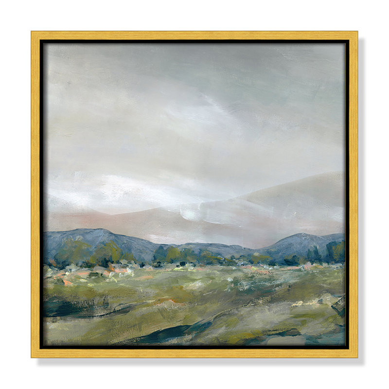 The Spring Coulee - Square Version Print par Carol Robinson, H 13,5 po x l 13,5 po, Doré