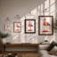 Flamingo Study Minimalist - Framed Print-1942458354-1942458359