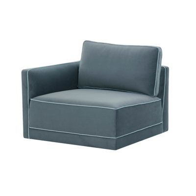 Clairah Misty Blue Laf Corner Chair