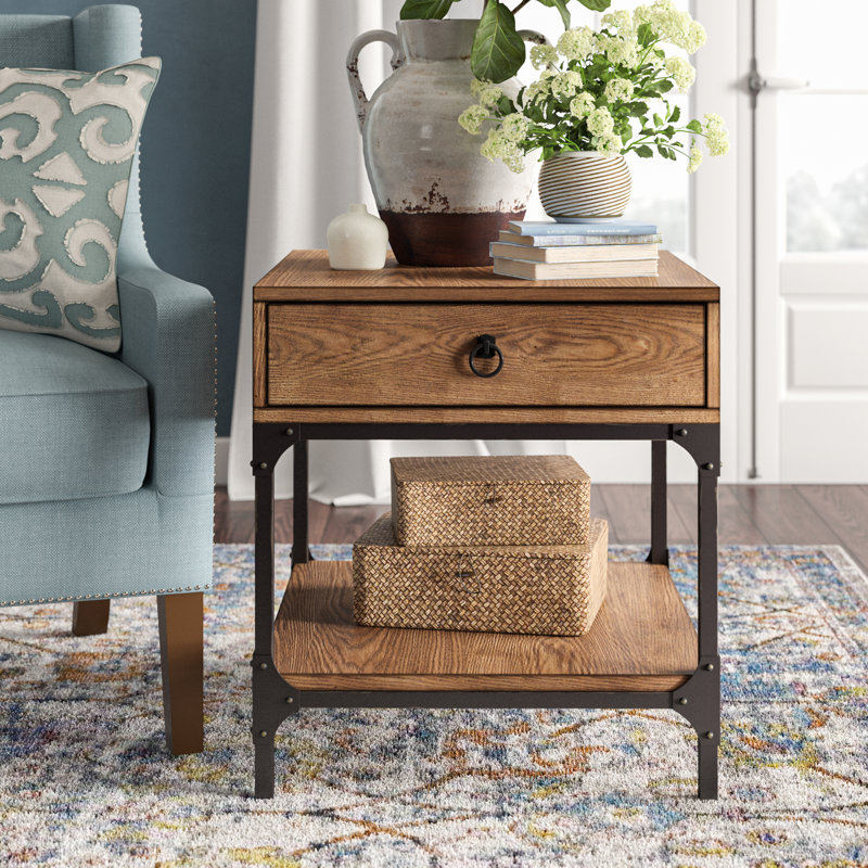 Table de bout avec rangement vitela