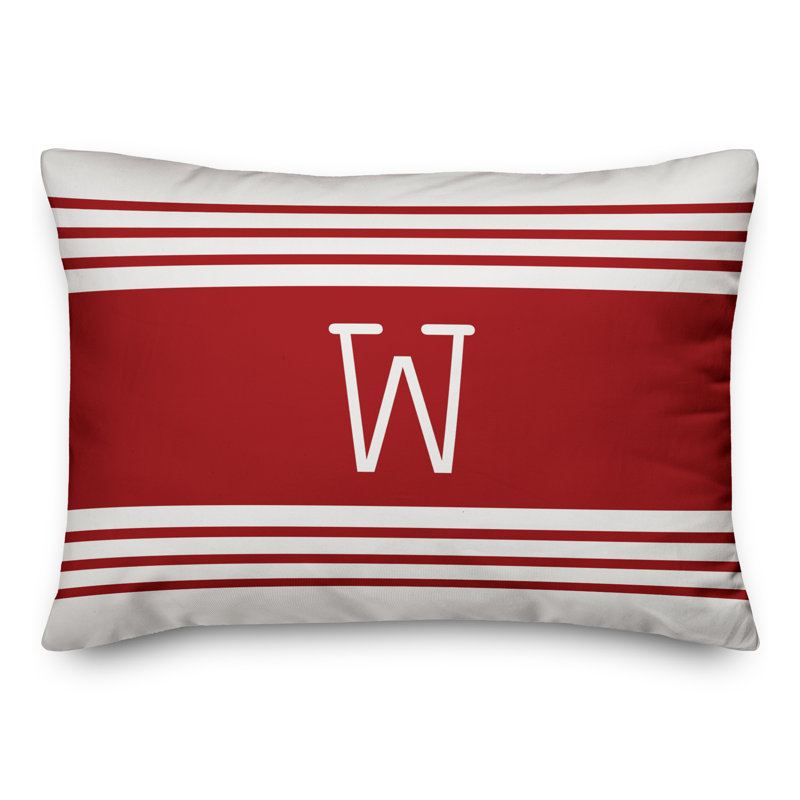  Coussin monogramme, W, Rouge