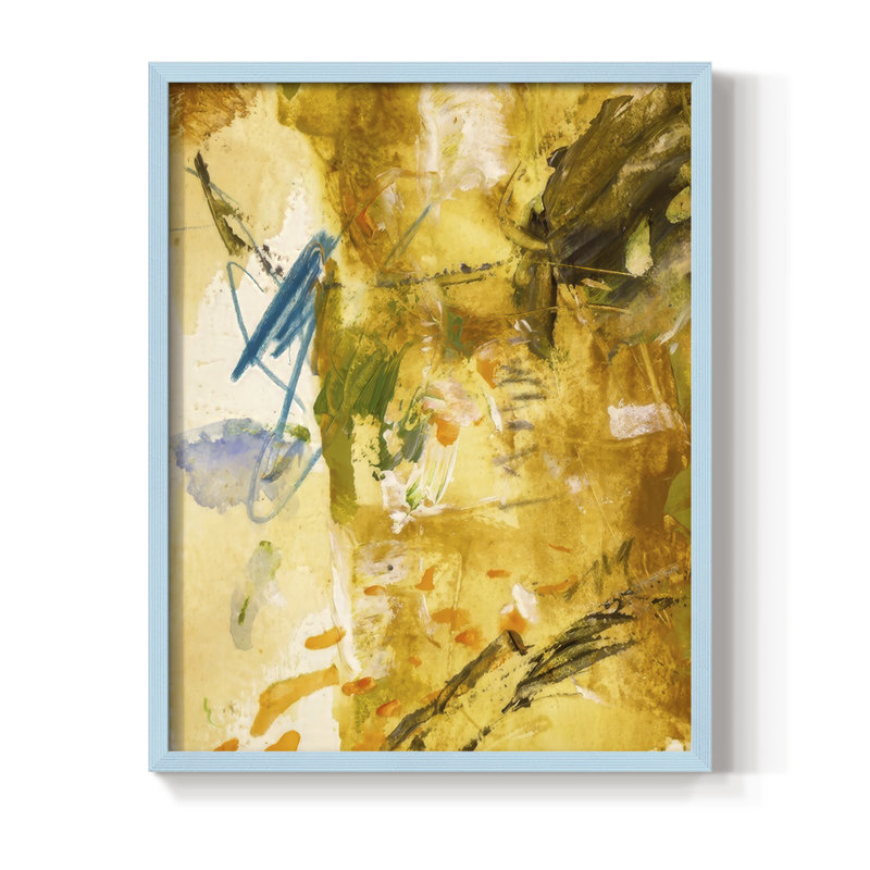 «Blazing Rays I», reproduction encadrée - bois massif, H 11 po x l 9 po, Blue