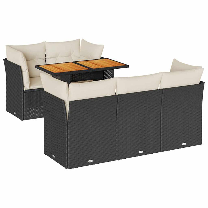 Vidaxl Garden Sofa Set Black