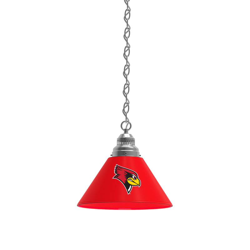 1 - Light Single Pendant, Chrome, Illinois State Redbirds