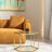 Glass Top Coffee Table With Gold Frame