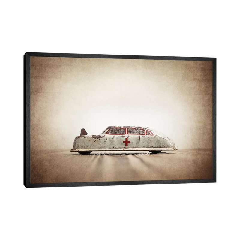 Argo Ambulance - Print on Canvas, 101.6 cm H x 66.04 cm W, Black Framed