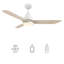 Koa 52'''' Smart Ceiling Fan With Remote, Light Kit IncludedWorks With Google Assistant And Amazon Alexa,Siri Shortcut.-492283510