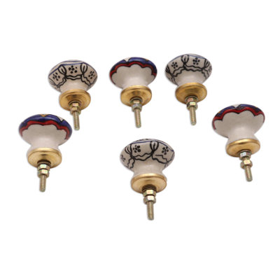 1.8'' Diameter Single Dummy Purple/Beige Round Knob
