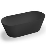 67" x 30" Freestanding Soaking Solid Surface Bathtub