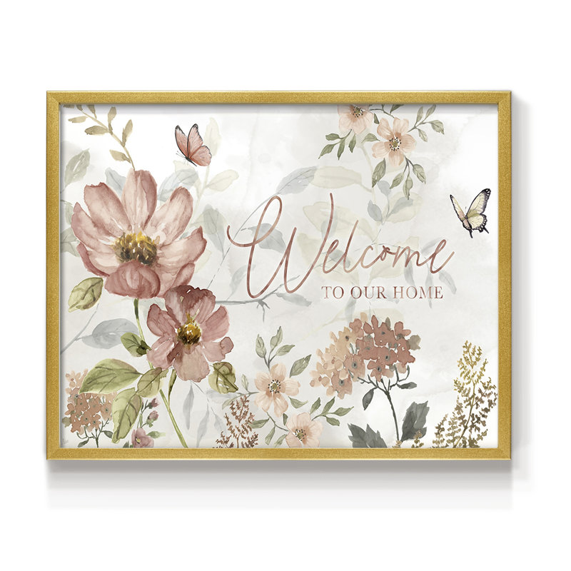 Summers Welcome - impression encadrée - réversible, H 16 po x l 20 po
