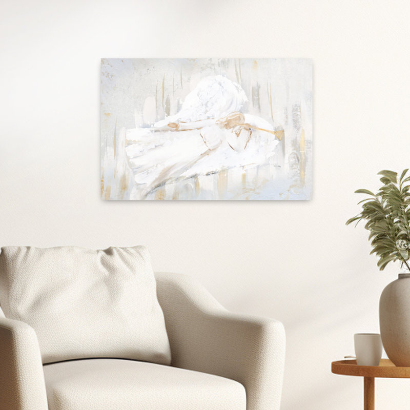 Nativité, ange I, art abstrait contemporain, H 24 po x l 16 po