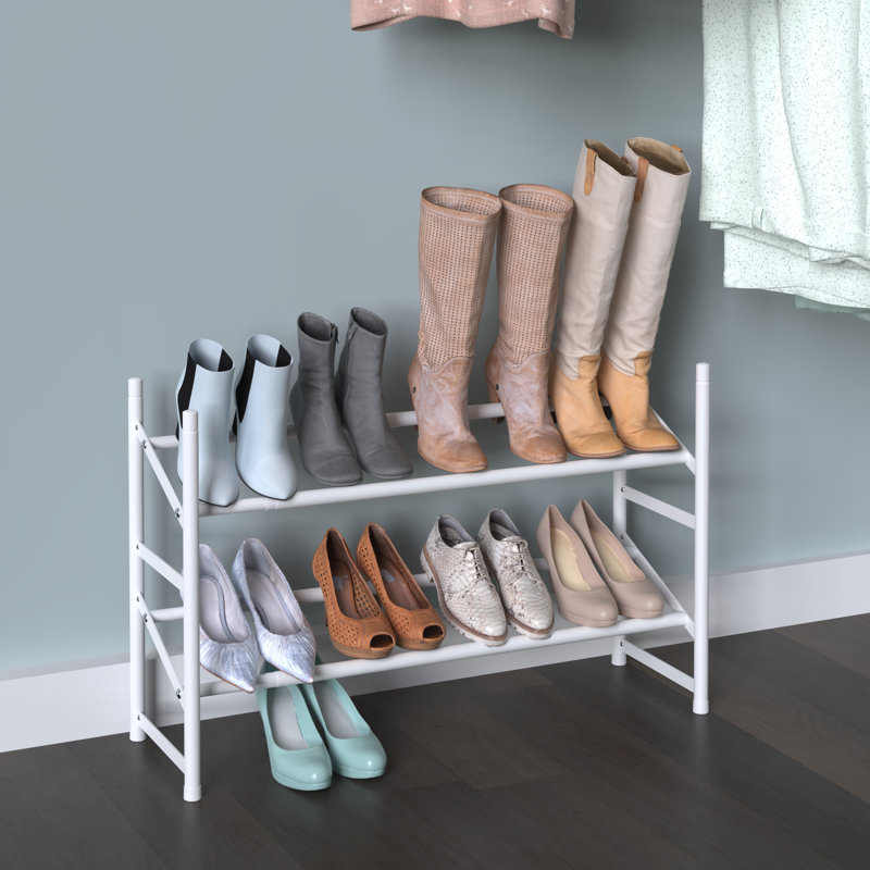 Stack and Expand 6-Pair Shoe Rack