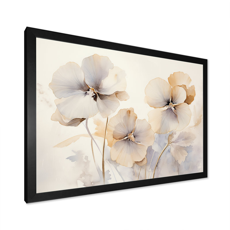 «Beige minimalisme», impression sur toile, Cadre photo noir, H 16 po x l 32 po x P 1 po