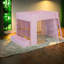 Lit mezzanine gain d'espace avec rangement, en bois MDF, rose moderne, pour la maison-838974725