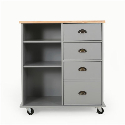 Modern kitchen trolley, spacious, with swivel wheels