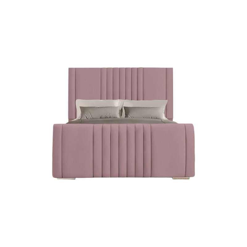Ganador Upholstered Bed, Double (4'6), Lilac