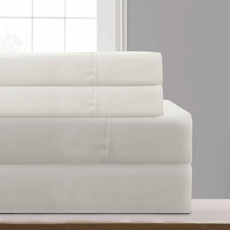 Lanester Microfiber Machine Tufted Sheet Set, Full, Taupe Gray