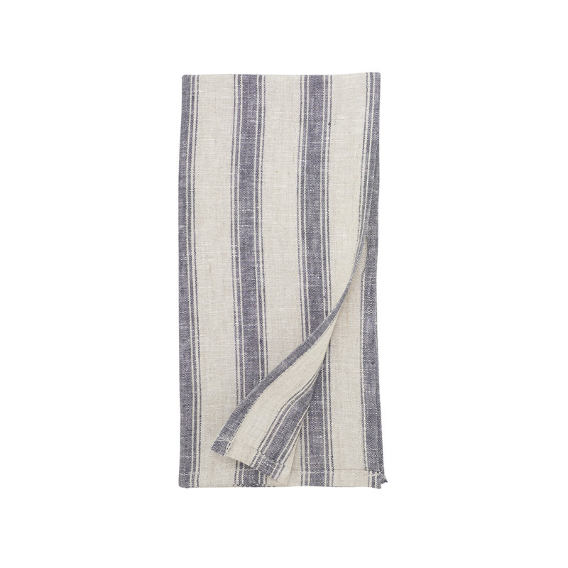 Ensemble de 4 serviettes en tissu à rayures bleues françaises l 20 po x L 20 po