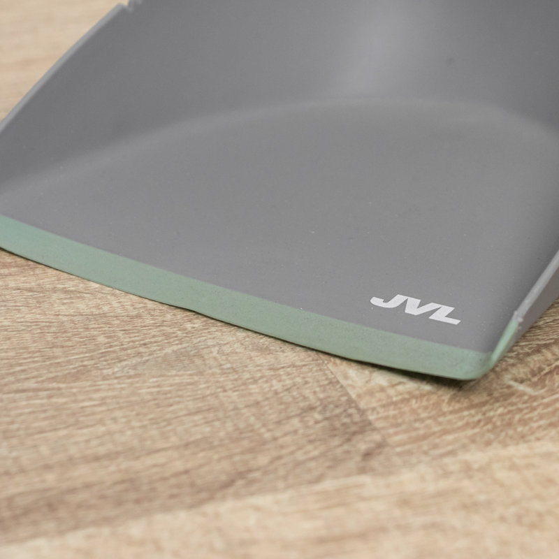 JVL Rubber Dustpan and Brush Set, Grey