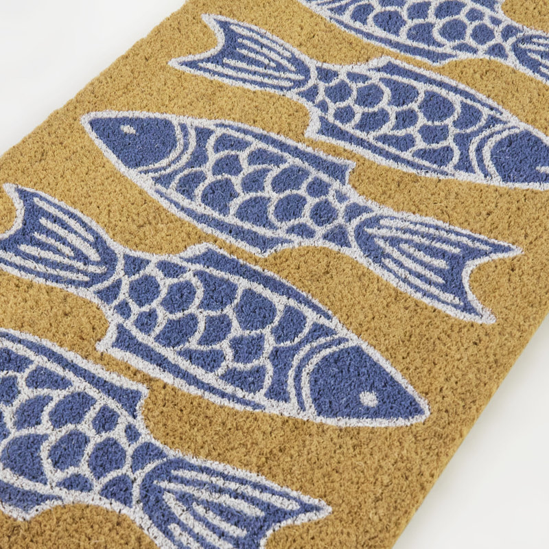 Fish Blue Coastal Doormat