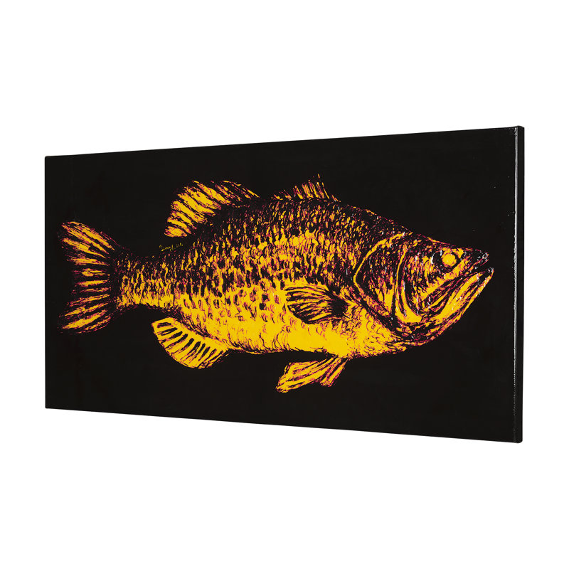 Toile texturée orangée à la main, H 40 po x l 20 po x P 1,5 po