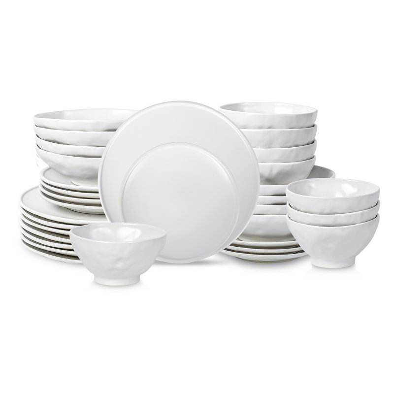 Dinnerware Set 32 Piece - Service for 8, White