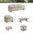 Marindo 5 Person Aluminum Patio Conversation Set With Ottomans And Sunbrella® Cushions