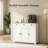 40" Distressed Black Sideboard – Rustic Coffee Bar & Storage Cabinet-793534991