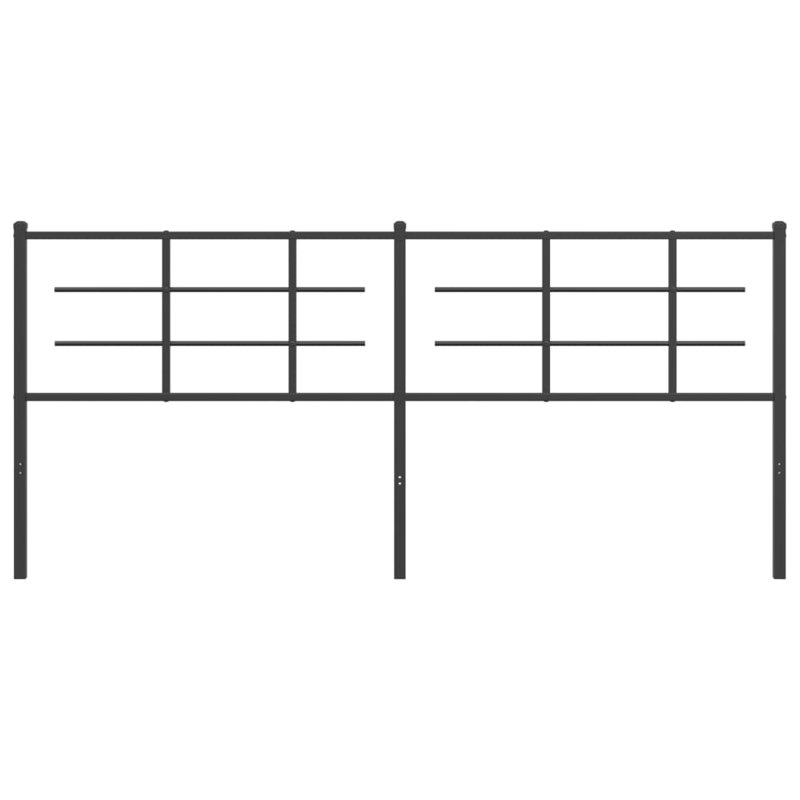 Melayna Metal Headboard, Super King - 180 x 200 cm, Black