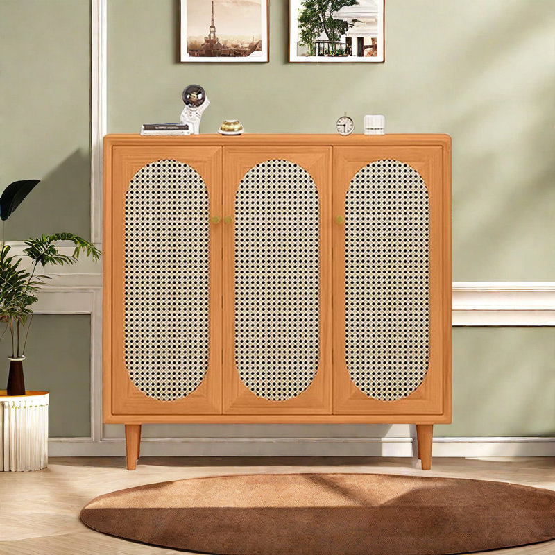 Rangement pour 25 paires de chaussures, Brun orangé