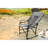 Heavy Duty Folding Camping Chair With Side Table - Grey Portable Oversized Directors For Beach Picnic Beach, Picnic, Lawn-1389166580