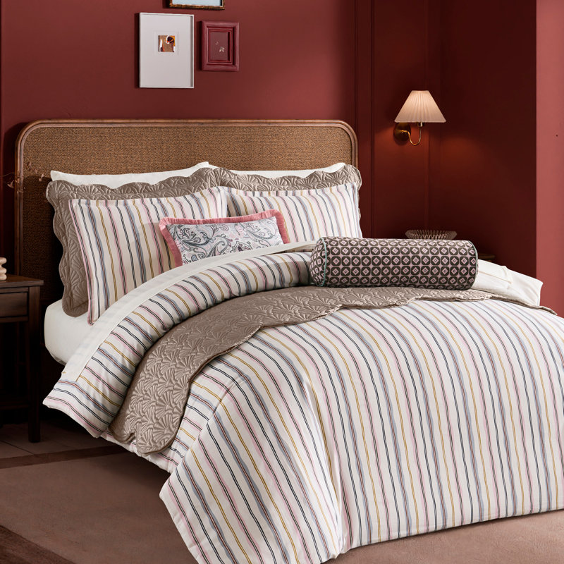 Deco Shells Quilt Set, King Quilt + 2 King Shams, Khaki