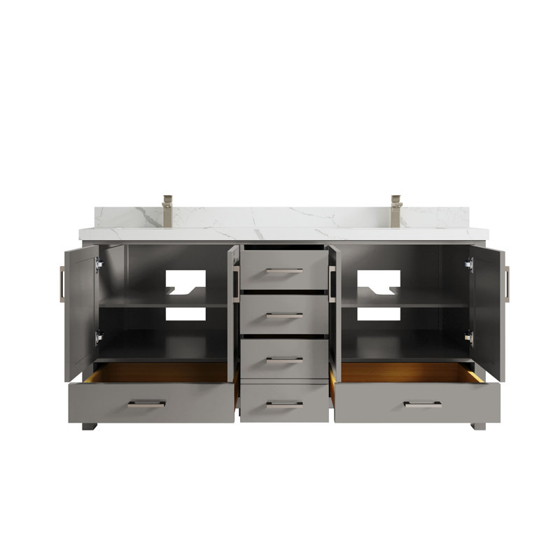 Ensemble de meuble-lavabo double 72 po Malibu, Laza