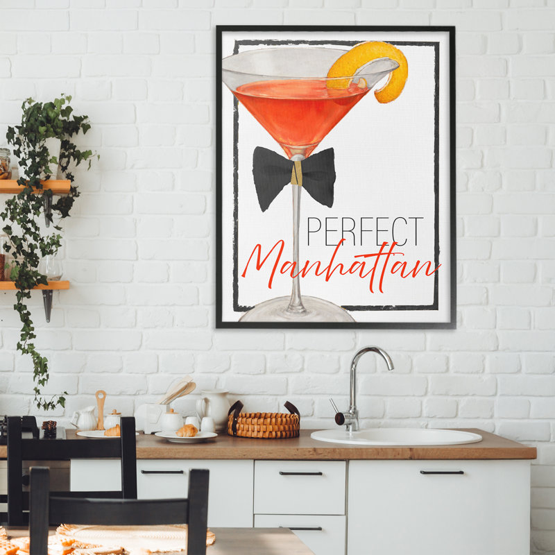 Giclée encadrée «Perfect Manhattan» par Lorenzo Collective, H 30 po x l 24 po, Giclée encadrée noir minuit