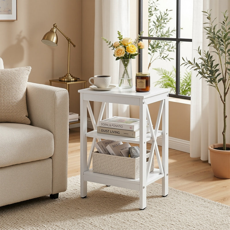 Morant End Table Set, White