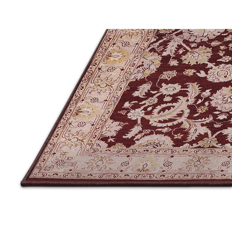 Tapis oriental rouge / beige Downton, Rectangle 4 pi x 6 pi