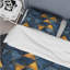 Ensemble de housse de couette moderne Blue Gold Modern Glam Triangles V-109156567