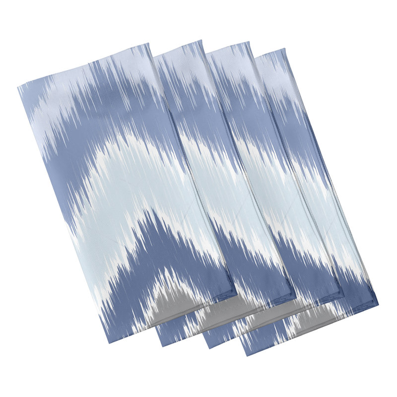 Ensemble de serviettes 4 pièces Ikat-Arina, L 18 po x L 18 po, Cadet