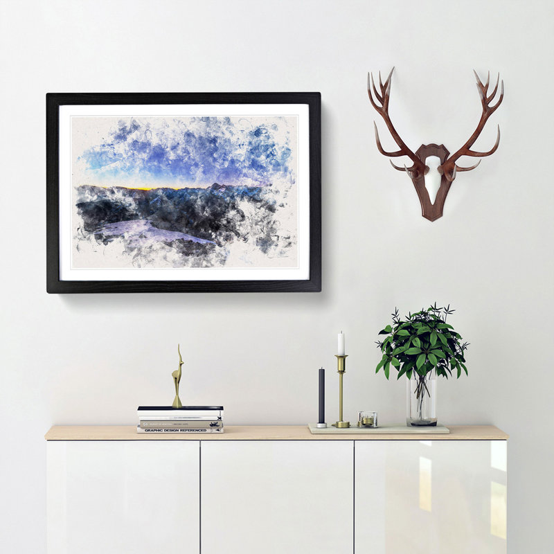 Jasper National Park in Canada - Picture Frame Painting Print, Black Framed, 40cm H x 60cm W x 2cm D